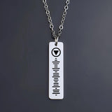 Custom Music Scan Code Engraved Pendant Gift for Lover