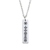 Custom Music Scan Code Engraved Pendant Gift for Lover