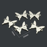 5pcs Double Hole Dog Yingyang Rose Crown Pendant Charms