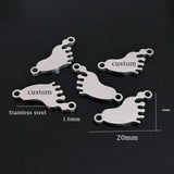 5pcs Double Hole Dog Yingyang Rose Crown Pendant Charms