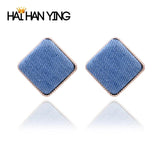 Women's Square Stud Earrings Alloy Statement Earrings