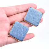 Women's Square Stud Earrings Alloy Statement Earrings