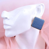 Women's Square Stud Earrings Alloy Statement Earrings