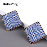 Women's Square Stud Earrings Alloy Statement Earrings