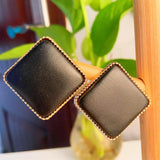 Women's Square Stud Earrings Alloy Statement Earrings