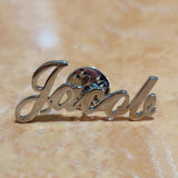 Personalized Name Letter Logo Stainless Steel Suit Pin Brooch