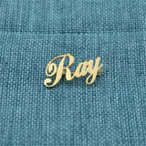 Name Brooches Stainless Steel Letter Pin Badges Personalized Logo Pins