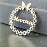 Personalized Stainless Steel Name Brooches