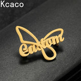 Butterfly Name Pin Brooch for Women Personalized Lapel P
