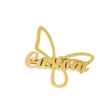 Butterfly Name Pin Brooch for Women Personalized Lapel P