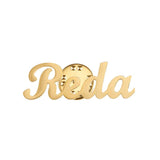 Personalized Stainless Steel Name Brooch Silver Letters Pin Badges