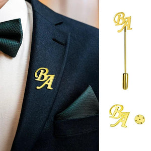 Personalized Long Needle Name Letters Brooch