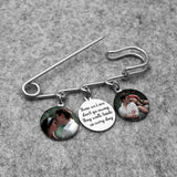 Personalized Photo Brooch Wedding Bouquet Pin Gift for Bride Groom