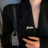 Customizable Stainless Steel Brooch for Women Men Lapel Pins
