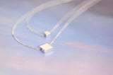 925 Silver Square Double Necklaces & Pendants For Women