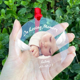 Baby Name Date Creative Love Memorial Acrylic Pendant Christmas Ornament