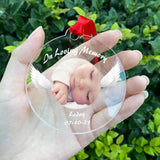 Baby Name Date Creative Love Memorial Acrylic Pendant Christmas Ornament