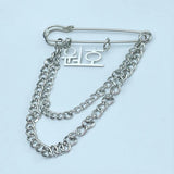 Personalized Men Brooch Name Chain Collar Pin Suit Set Accessories