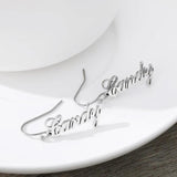 Arabic Name Hoop Earrings Stainless Steel Name Earrings for Women