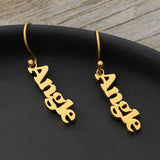 Arabic Name Hoop Earrings Stainless Steel Name Earrings for Women