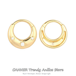 Sun Zircon Earrings 925 Sterling Silver Earings