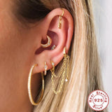 Sun Zircon Earrings 925 Sterling Silver Earings