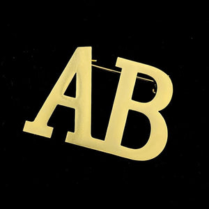 Summer 2 Initial Letter Brooch Pin Customizable Badges Jewelry Lapel Pins Stainl