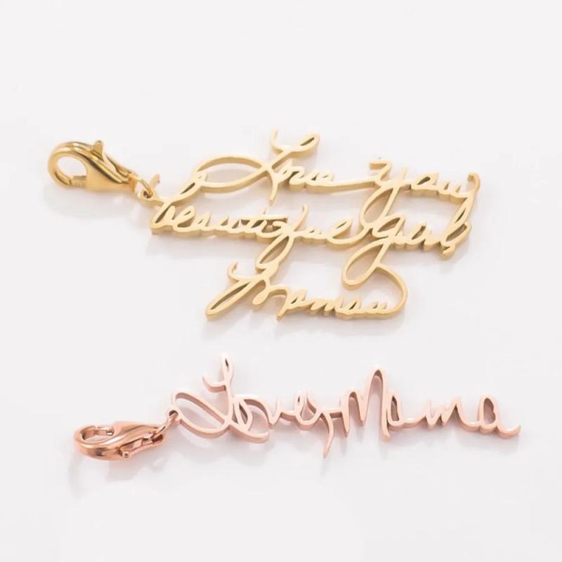 Personalized Handwriting Charm Stainless Steel Signature Charm