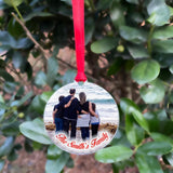 Custom Family Photo Ornament Pendant Xmas Gift