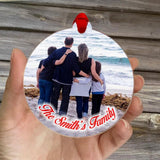 Custom Family Photo Ornament Pendant Xmas Gift
