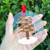 Personalized Family Member Names Christmas Ornament Pendant