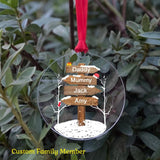 Personalized Family Member Names Christmas Ornament Pendant