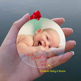 Personalized Baby's First Christmas Ornament - Acrylic Pendant