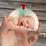 Personalized Baby's First Christmas Ornament - Acrylic Pendant