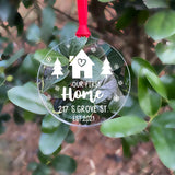 Acrylic Time Family Address Pendant Couple Gift 5 Ribbons