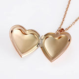 5pcs Heart Photo Locket - Free Engrave - Stainless Steel Pendant