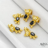 14K Colorful Zirconia Bear Pendant DIY Accessories Chain Jewelry Materials