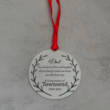 Dad Memories of Love & Laughter Acrylic Pendant