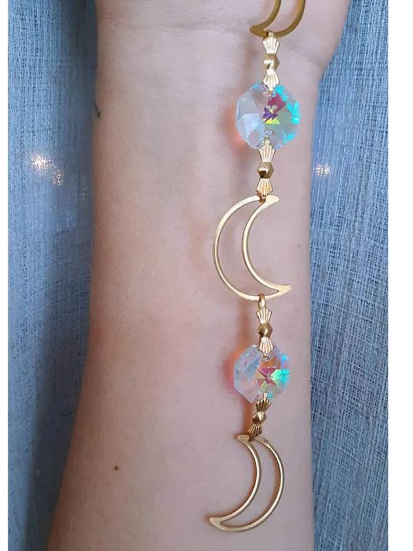 Boho Sun & Moon Suncatcher - Car Mirror Charm