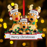 Personalized DIY Christmas Tree Ornament Elk Reindeer Family Decoration