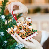 Personalized DIY Christmas Tree Ornament Elk Reindeer Family Decoration