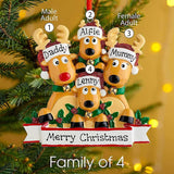Personalized DIY Christmas Tree Ornament Elk Reindeer Family Decoration