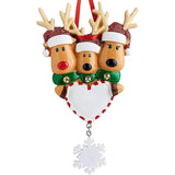 Personalized DIY Christmas Tree Ornament Elk Reindeer Family Decoration