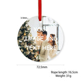 Personalized Ceramic Photo Charm Pendant for Christmas Tree Decorations