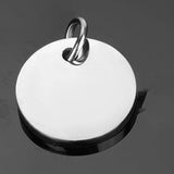 Stainless Steel Round Tag Pendant for Jewelry Making