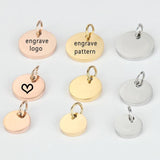 Stainless Steel Round Tag Pendant for Jewelry Making