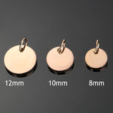 Stainless Steel Round Tag Pendant for Jewelry Making