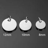 Stainless Steel Round Tag Pendant for Jewelry Making