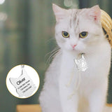 Chereda Name Cats Pendant Nameplate Stainless Steel Animal Pendant