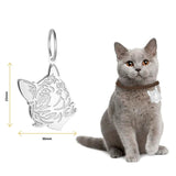Chereda Name Cats Pendant Nameplate Stainless Steel Animal Pendant